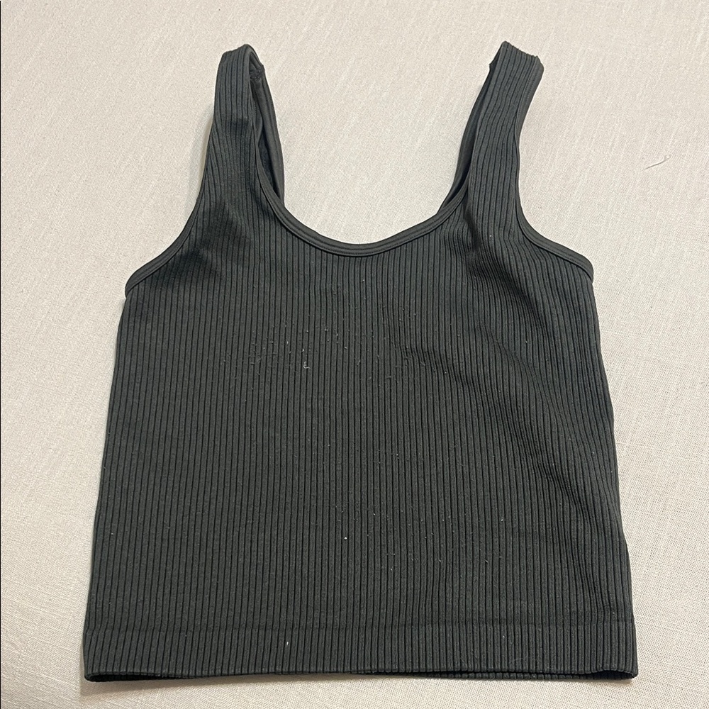 Hunter green Ribbed Tank Top
